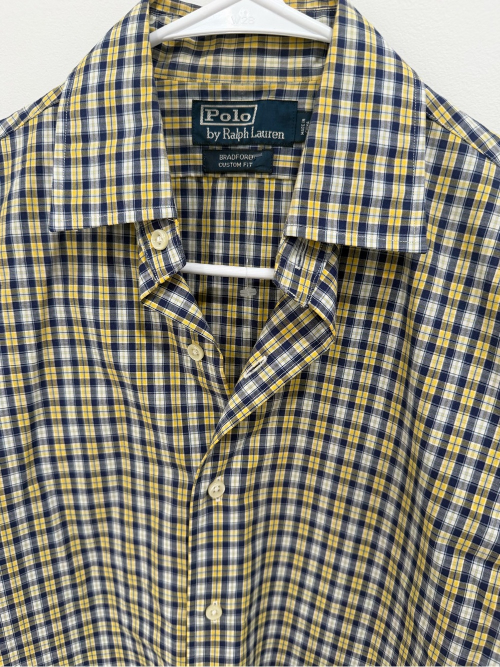 Polo by Ralph Lauren Yellow & Navy Plaid Dress Shirt